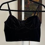 Open Edit Black Velvet Bustier Top Photo 0