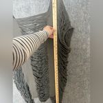 Woman Medium Swimsuit Cover Up Boho Fringe Olive Green Gray Photo 2