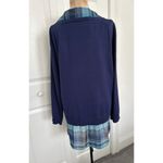 Faded Glory  Shirt Sweater Layered Tunic Top Collared Blue Size L Photo 2