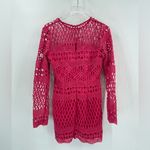 Anthropologie Endless Rose LONG SLEEVE CROCHET MINI‎ DRESS size large NWT Photo 3