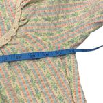 VINTAGE Lanz of Salzburg Cottagecore Nightgown XS Prairie Floral Striped Ruffle Blue Photo 7