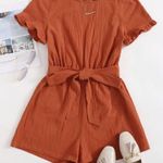 SheIn Rust Orange Romper Photo 0