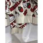 Hello Kitty Dumbgood Sanrio  Strawberries Waffle Knit Cropped Cream Cardigan L Photo 6