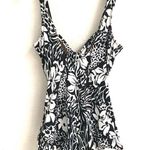 Maxine of Hollywood black & white animal/floral print one piece bathing suit 12 Photo 1