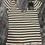 Chaser  Black and White Striped Women's Top Photo 0