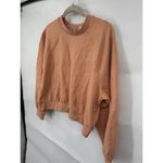 Levi's Levi Cropped Sweatshirt Women Small Orange Crew Neck Athleisure Loungewear Photo 7