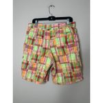 Cape Madras Bermuda Shorts Womens 12 Madras Plaid Patchwork Preppy Golf Casual Pink Photo 2