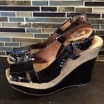 Anthropologie No. 704b patent bronze cork wedge sandal 39.5 Women’s Size 9.5 Photo 1