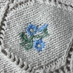 Freshmen 1996 Crochet Cottegecore Coquette Beige Sweater Set Y2k Vtg Crochet L Size L Photo 10