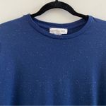 Something Navy Blue Speckled Junko Donegal Crewneck T-Shirt Size M Made In Italy Photo 5