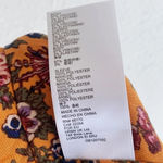 Urban Outfitters  Topanga Button Front Cropped Blouse Orange Floral Sz XS Photo 6