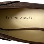 Etienne Aigner bronze metallic slip on loafers bow flats women's size 6 1/2M Photo 9