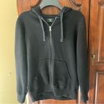 Super Dry Thick Black Wool Knit Minimalist Goth Streetwear Hoodie Jacket Size 10 Photo 9