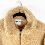 I am gia I.AM.GIA Tan Pixie Sherpa Long Sleeves Full Zipper Pockets Lined Teddy Coat XS Photo 7