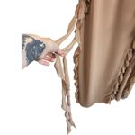 Know.One.Cares Strapless Ruffle Maxi Dress Nude High Slit Wedding Boho Fairy L Size L Photo 8