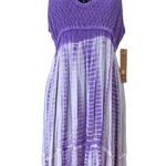 Raya Sun Crepe Crochet Bust Tie Dye Spaghetti Dress Cover Up Photo 0