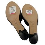 Amalfi Black Italian Leather Fringe Slip On Heel Size 9 Photo 8