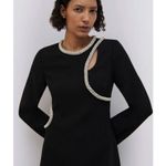 Jonathan Simkhai Katherine Diamante Cutout Mini Dress Black Womens Size 2 Photo 13