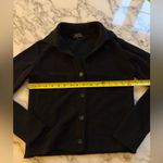 Quince NWT Mongolian Cashmere Collared Cardigan Black Sleeved Top Sz S Photo 3