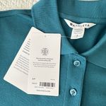 Athleta NWT Teal Pique Short Sleeve Polo Shirt Women’s Small Photo 6