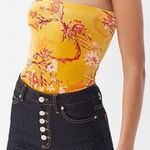 Urban Outfitters UO NWT Yellow Velvet Bodysuit Photo 0