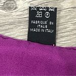 Ascher London Silk Scarf Red‎ Rose Floral Fuchsia Purple 100% Silk Made in Italy Photo 4