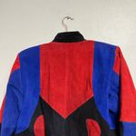 Fashion House Black Suede Leather Vintage Jacket Sz 10 Photo 8