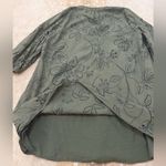 ZARA Khaki Green Cutwork Embroidery Tiered Mini Dress Size XL Bloggers Fave Photo 6