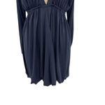 Cinq a Sept Destiny Mini Dress Navy Blue Long Sleeve Bubble Hem Size Medium Photo 6
