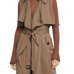 BCBGMAXAZRIA  Brielle long belted runway sleeveless trench coat size small NWT Photo 0
