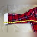 Peaches and Dreams Reindeer Plaid Bathrobe Christmas Red blue Size XL Photo 8