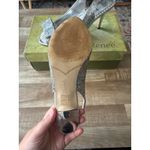 Women J Renee Silver Glitter Open Toe Slingback Pumps with Bow size 9 Cinderella Photo 1