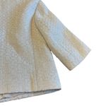 Club Monaco Cream Silver Metallic Blazer Jacket Cropped Oversized Size Large Photo 8