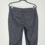  Marisa Linen Blend Dress Pants Size 6 Loft Navy Flare Leg Trousers Photo 5