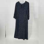 Loft Dress Floral Navy Slit Midi Size 10. Photo 7