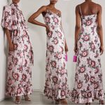 THE VAMPIRE’S WIFE Harmonizer Silk Floral Pink Maxi Cami Dress + Cape SZ10 Size 10 Photo 0