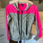 Rue 21 Heather Black Neon Pink Zip Knit Jacket Photo 0