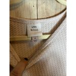 Knox Rose  Pink Thermal Waffle Knit Top with Puff Floral Sleeves Blouse Size M Photo 2