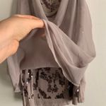 Guess Sequin Cowl Neck Mesh Overlay Tank Photo 5