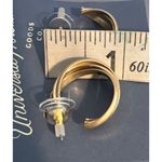 Universal Threads Universal Thread 3 Pair Gold Tone Earrings Pierced Hoops Nickel Free New on Card Photo 2