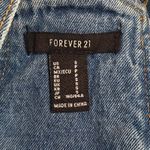 Forever 21 Denim Overalls Dress Junior’s Size Small Front Pockets Blue Photo 1