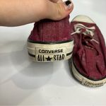 Converse  sneakers with elastic back maroon with silver‎ size 6 Photo 4