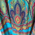 Hale Bob  Turquoise Blue Long Beaded Front Dress size medium Photo 6