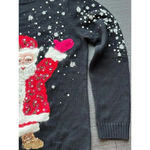 Susan Bristol  Christmas Santa Embroidered Sweater Size Medium Photo 2