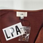 LPA Criss Cross Blouse in Cherry Brown XXS Photo 4