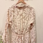 Mon Renn High Tide Mini Dress High Tide Print Stone Vacation Party Small NWT Tan Photo 3