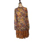 Closet London Dropwaist Dress 10 Cottagecore Boho Floral High Neck Floral Retro Yellow Photo 14