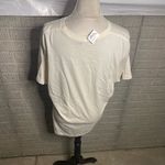 Bella Canvas Bella+Canvas‎ Womens Cream Oversized Checkered Smiley Face Graphic Tee Size XL Photo 2