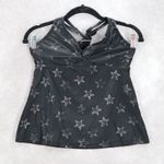 Converse  One Star Black Star Halter Tie Beach Boho Fun Swim Tankini Top S Small Photo 0