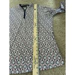 SanSoleil UPF 50+ 1/4 Zip Top with a Pink and Navy Racket Print Size Large Golf Photo 5